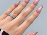 ناخن مصنوعی آیس صورتی فرم گرد سفارشی 006
